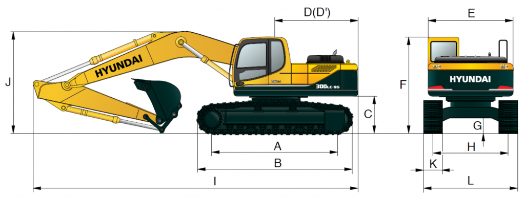 Габаритные размеры R300LC-9S