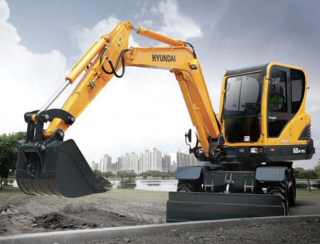 Колесный экскаватор Hyundai R60W-9S